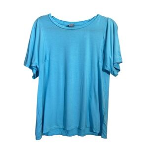 Chicos Touch of Cool Kimono-Sleeve Tee Women's‎ Size 0 Light Blue Short Sleeve